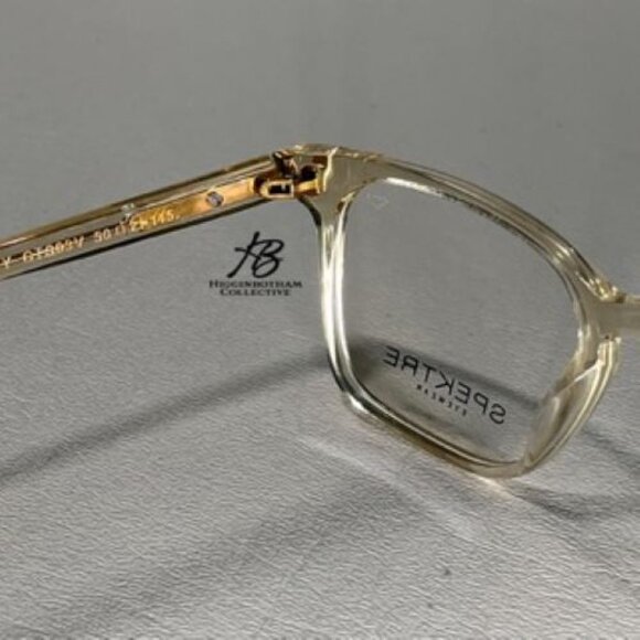 SPEKTRE EYEWEAR GATSBY SQUARE ACETATE EYEGLASS FRAMES CLEAR YELLOW 50-21-145 NEW - Picture 12 of 16